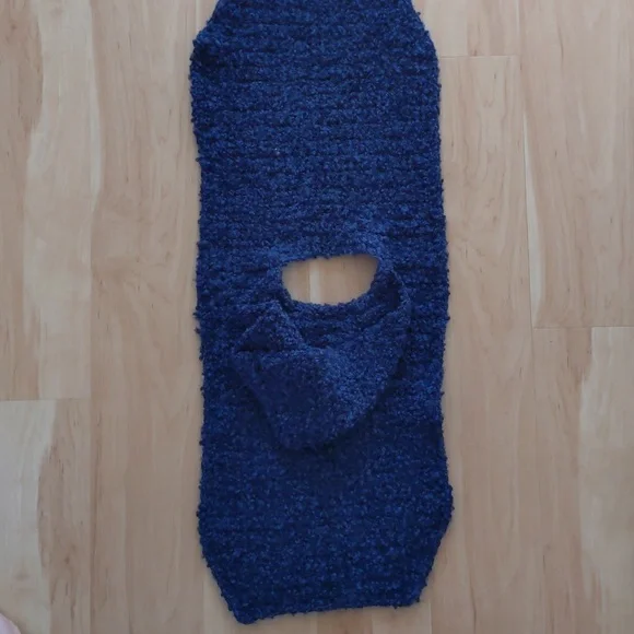 Handmade Poncho, crocheted kids hoodie, XS, new, unisex, soft, retro, knit - Picture 6 of 10